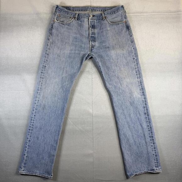 Levi's Other - Levis 501 Jeans Mens 36x32 Blue Medium Wash Straight Leg Original Denim